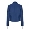 Women's Leather Fitted Biker Short Royal Blue Jacket sold by Tru Clothing