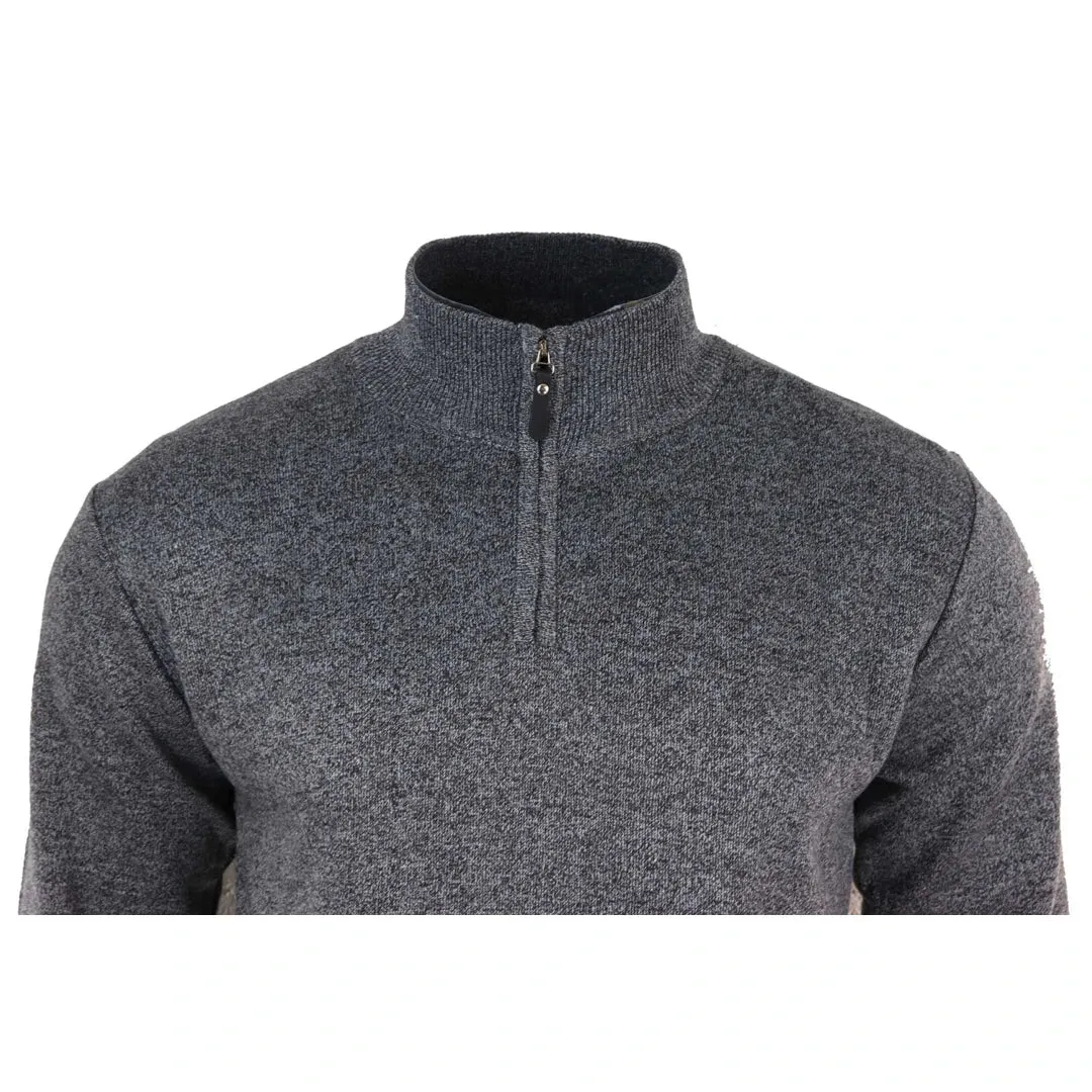Men's Cardigan Half Zip Turtle High Neck Light Knitted Jumper sold by Tru Clothing product image thumbnail 5