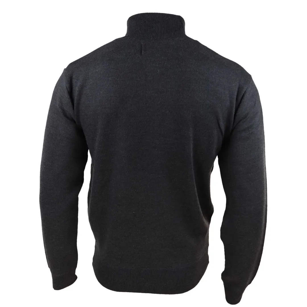Men's Cardigan Half Zip Turtle High Neck Light Knitted Jumper sold by Tru Clothing product image thumbnail 3