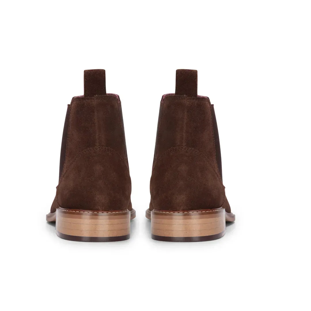 Men's Brown Suede Leather Slip On Chelsea Ankle Boots sold by Tru Clothing product image thumbnail 4