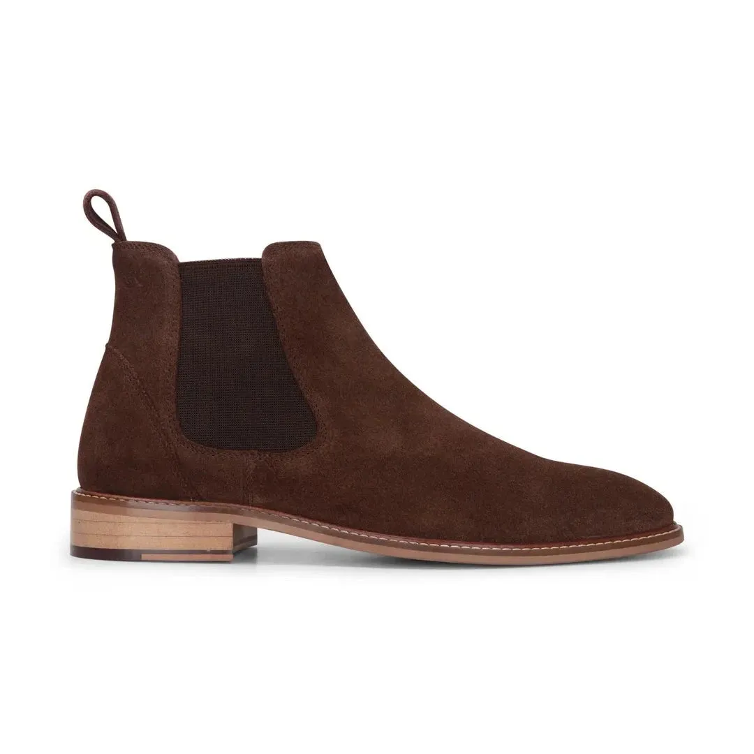 Men's Brown Suede Leather Slip On Chelsea Ankle Boots sold by Tru Clothing