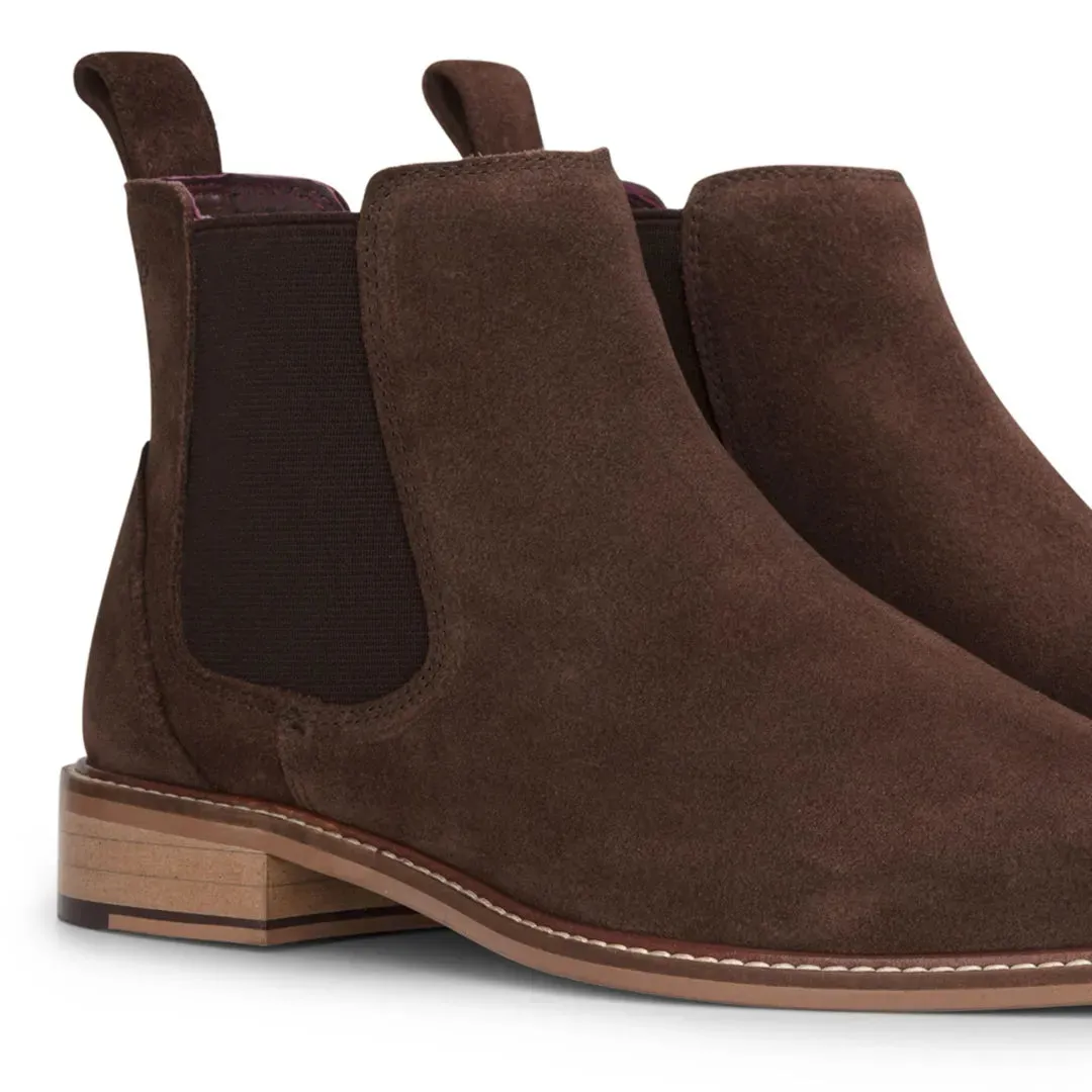 Men's Brown Suede Leather Slip On Chelsea Ankle Boots sold by Tru Clothing product image thumbnail 3