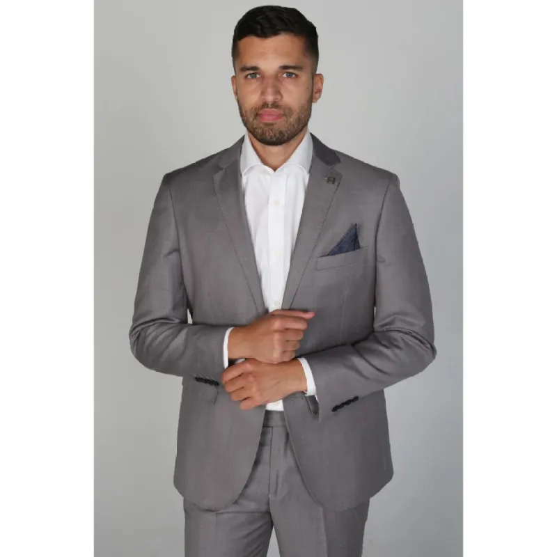 Charles - Men's Grey Blazer sold by Tru Clothing