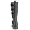 DEMONIA Men's Rock Knee High Boots Gothic EMO Black Combat Lace Up Buckle Straps sold by Tru Clothing