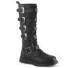 DEMONIA Men's Rock Knee High Boots Gothic EMO Black Combat Lace Up Buckle Straps sold by Tru Clothing