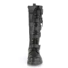 DEMONIA Men's Rock Knee High Boots Gothic EMO Black Combat Lace Up Buckle Straps sold by Tru Clothing