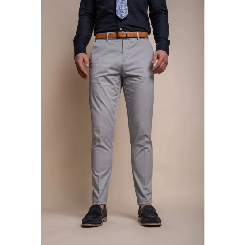 Mario - Men's Summer Light Blue Trousers sold by Tru Clothing