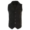 Men's Suede Leather Vest Tan Brown Black Wine Waistcoat sold by Tru Clothing