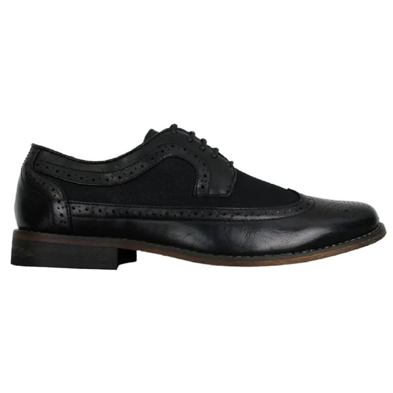 Mens Brogues Leather Shoes Italian Designer Smart Casual Brown Black Navy Retro sold by Tru Clothing