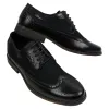 Mens Brogues Leather Shoes Italian Designer Smart Casual Brown Black Navy Retro sold by Tru Clothing