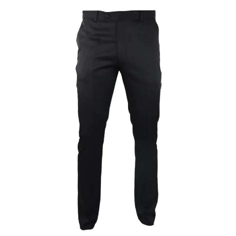 Men's Black Satin Trousers Tuxedo Dinner Suit Smart Formal sold by Tru Clothing