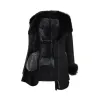 Ladies 3/4 Genuine Sheepskin Coat Black Soft Suede Outer Fitted Merino sold by Tru Clothing