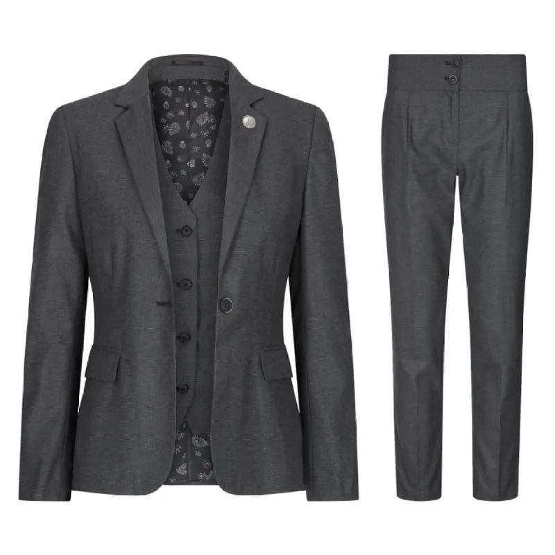 ws-11 - Women's 3 Piece Suit Grey Formal Office 1920s sold by Tru Clothing
