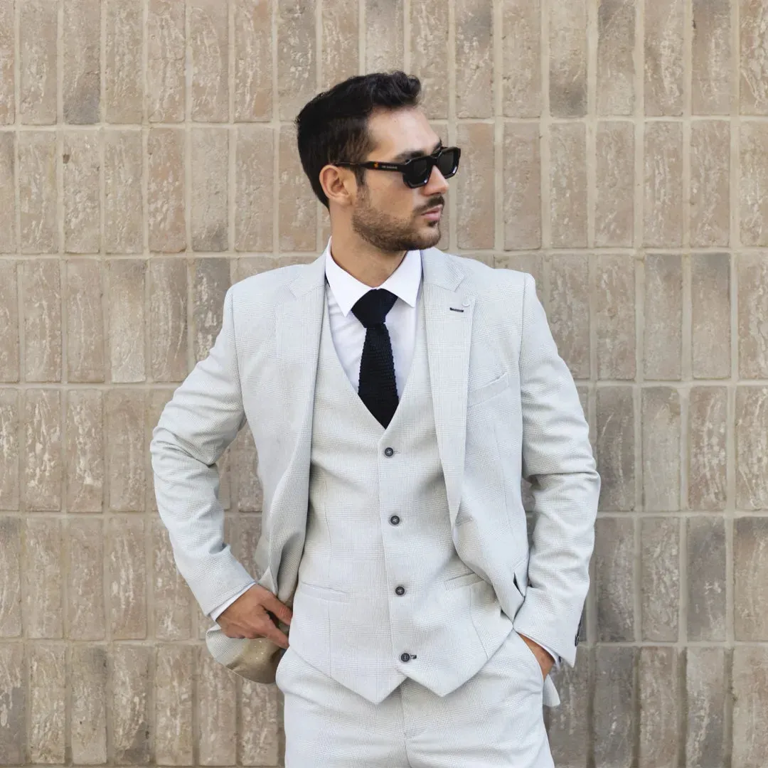 Miller - Men's Grey Checked Plaid Tailored Fit Blazer sold by Tru Clothing product image thumbnail 2