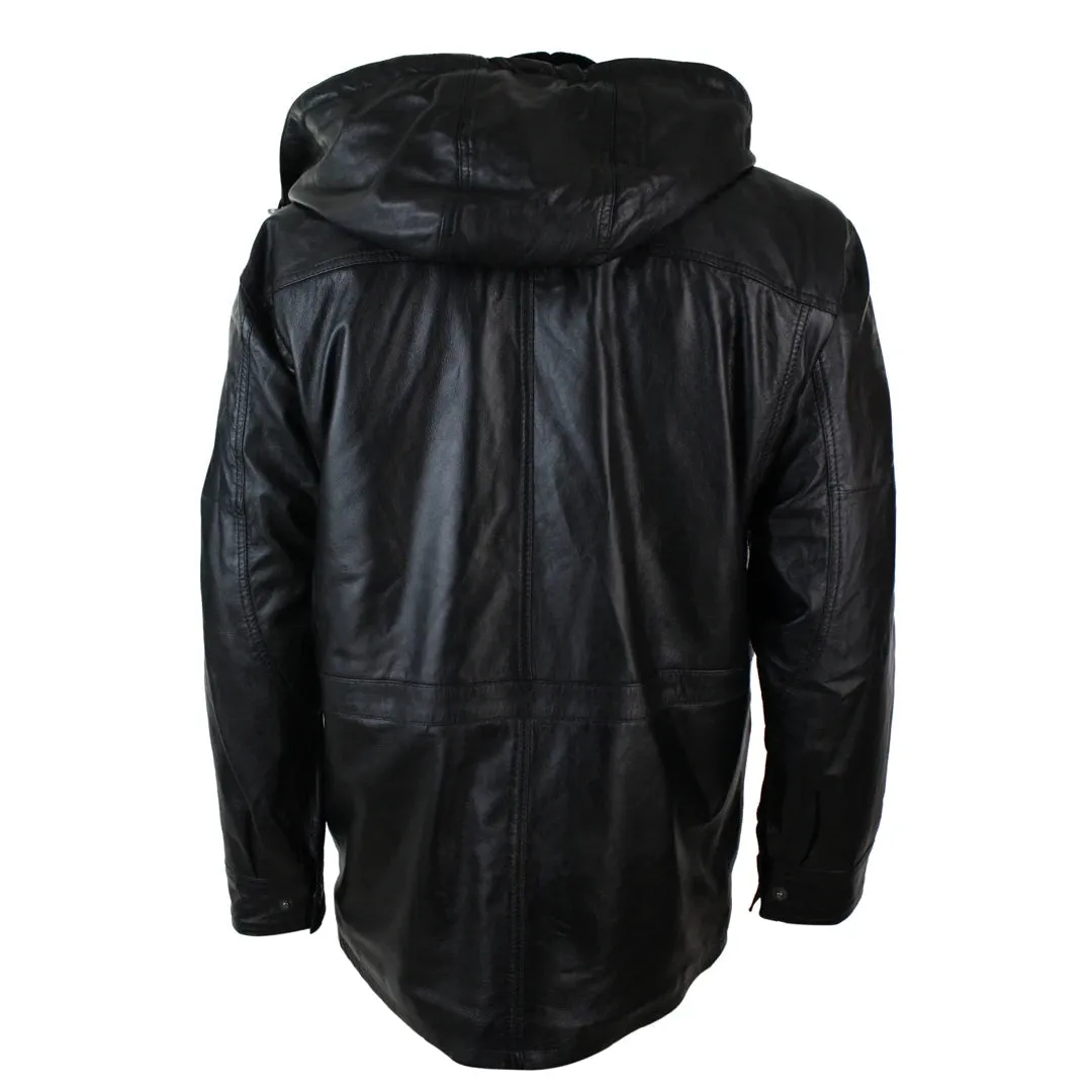 Men's Nappa Leather Safari Jacket with Removable Faux Fur Lining sold by Tru Clothing product image thumbnail 5