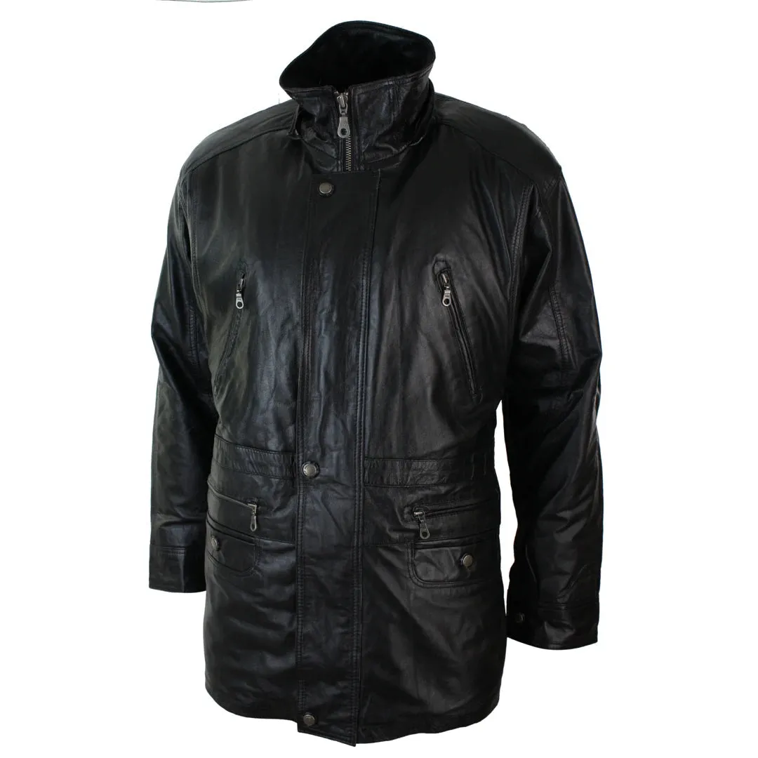 Men's Nappa Leather Safari Jacket with Removable Faux Fur Lining sold by Tru Clothing product image thumbnail 4