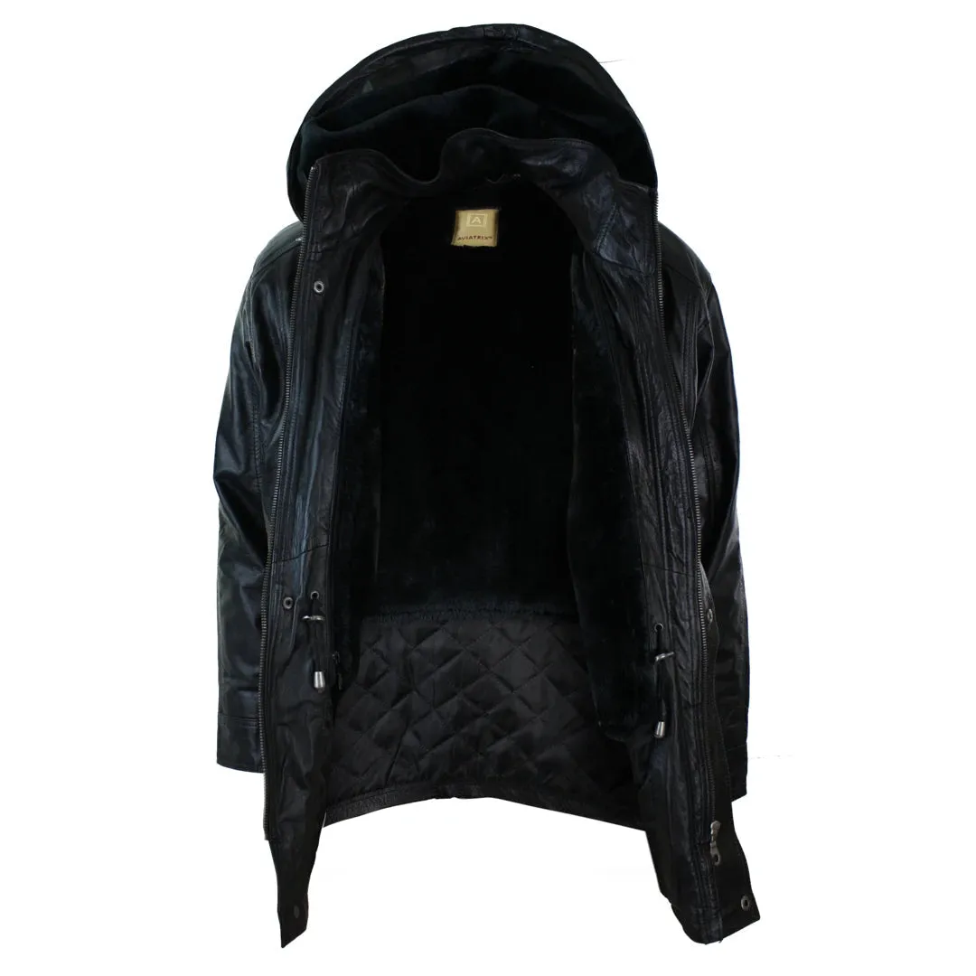 Men's Nappa Leather Safari Jacket with Removable Faux Fur Lining sold by Tru Clothing product image thumbnail 3