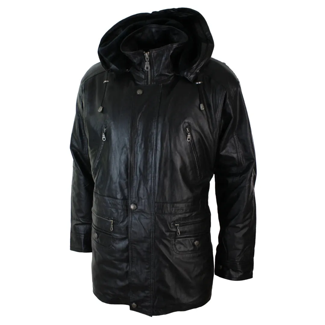 Men's Nappa Leather Safari Jacket with Removable Faux Fur Lining sold by Tru Clothing product image thumbnail 2
