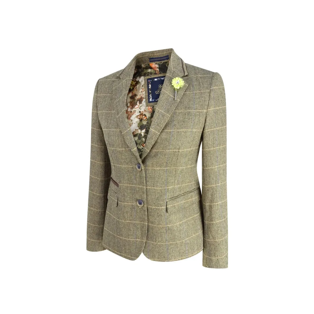 Albert - Women Classic Tweed Herringbone Check Tan Brown peaky blinders sold by Tru Clothing product image thumbnail 3