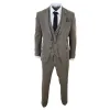 281-03 - Men's Oak 3 Piece Tweed Suit Herringbone Wool Fit sold by Tru Clothing