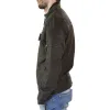 Men's Biker Motorcycle Distressed Brown Zip Short Leather Jacket Suede sold by Tru Clothing