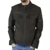 Men's Biker Motorcycle Distressed Brown Zip Short Leather Jacket Suede sold by Tru Clothing