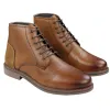 Mens Round Toe Laced Boots Black Tan Brown Real Leather Smart Casual Dress sold by Tru Clothing