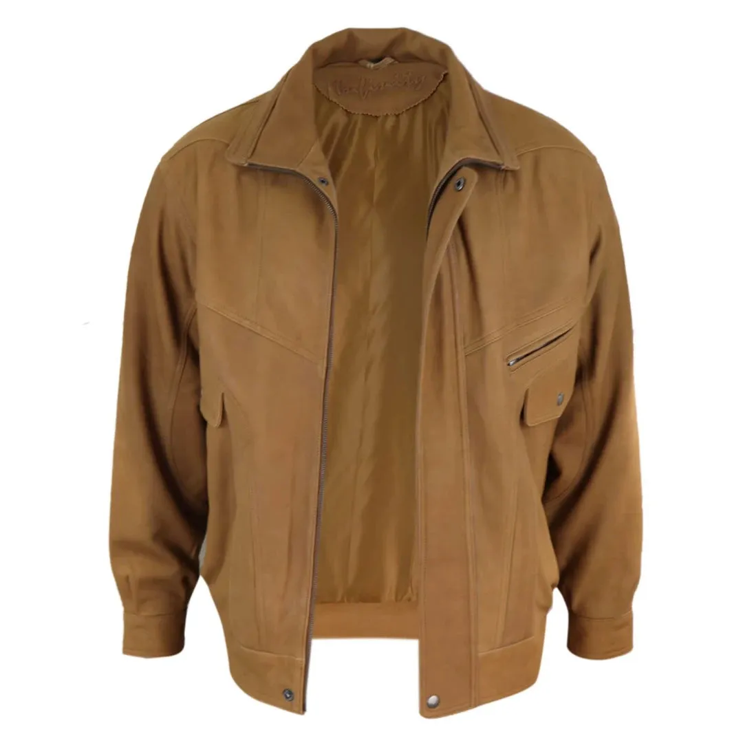 Men's Classic Bomber Nubuck Leather Jacket sold by Tru Clothing product image thumbnail 3