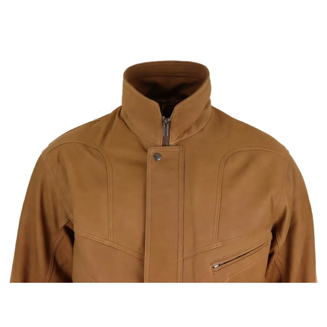 Men's Classic Bomber Nubuck Leather Jacket sold by Tru Clothing product image thumbnail 4