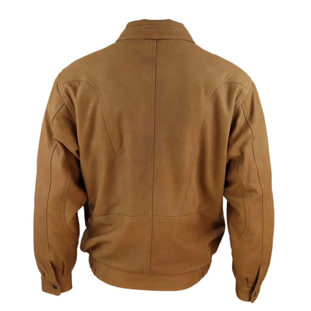 Men's Classic Bomber Nubuck Leather Jacket sold by Tru Clothing product image thumbnail 5