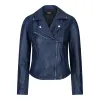 Women's Leather Biker Jacket Cross Zip Tan Brown Black Red Yellow sold by Tru Clothing