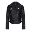 Women's Leather Biker Jacket Cross Zip Tan Brown Black Red Yellow sold by Tru Clothing