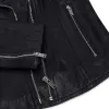 Women's Leather Biker Jacket Cross Zip Tan Brown Black Red Yellow sold by Tru Clothing