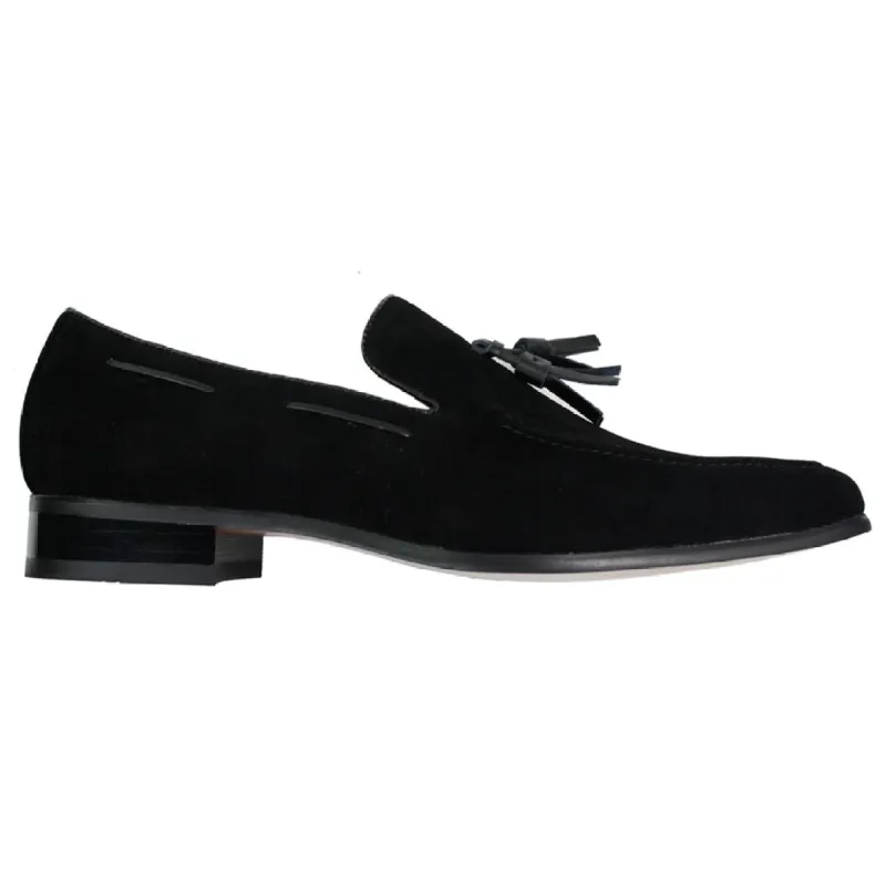 Mens Suede Loafers Driving Shoes Slip On Tassle Design Leather Smart Casual made by Tru Clothing