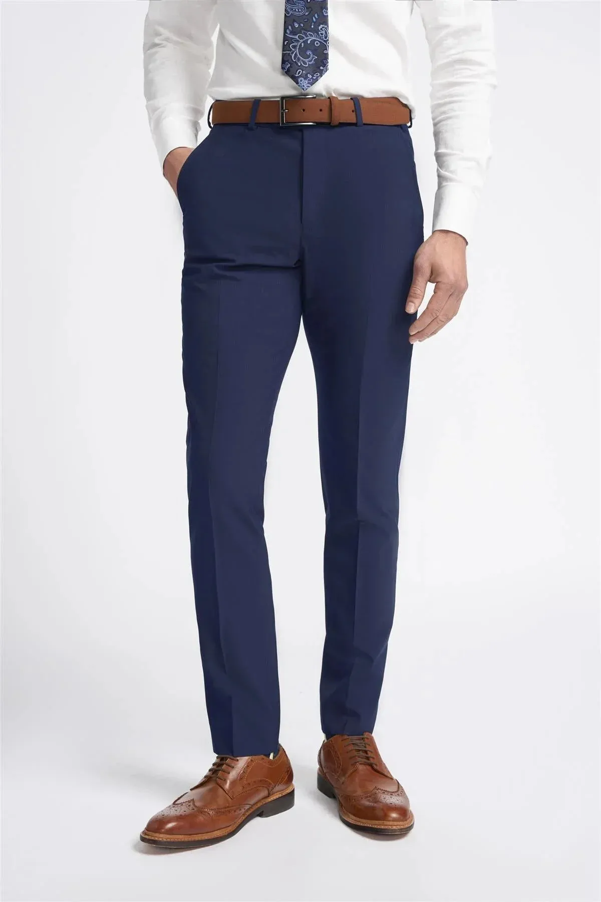 Victorious - Men's Navy Blue Trousers sold by Tru Clothing
