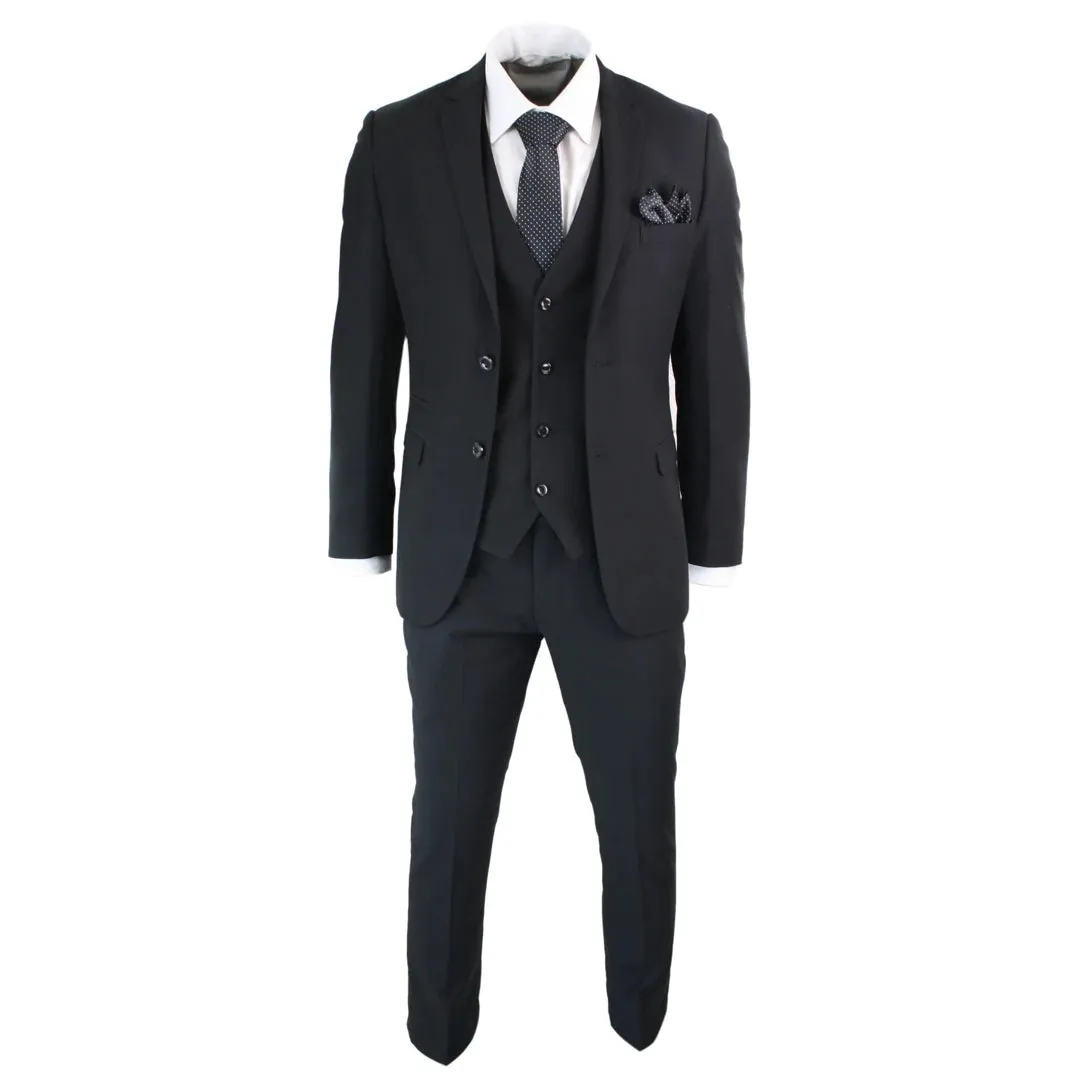 Parker - Men's Boys 3 Piece Black Suit Classic Door Man Mourning Funeral sold by Tru Clothing product image thumbnail 3