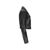 Women's Short Leather Jacket Cross Zip Biker Brando Soft Classic sold by Tru Clothing