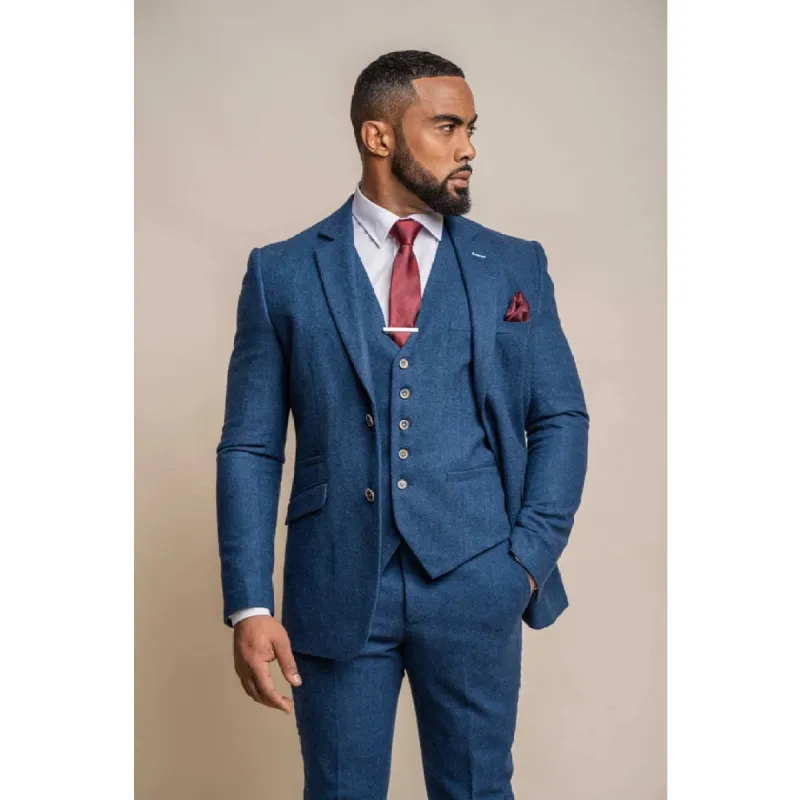 Orson - Men's Blue Tweed Classic Blazer sold by Tru Clothing