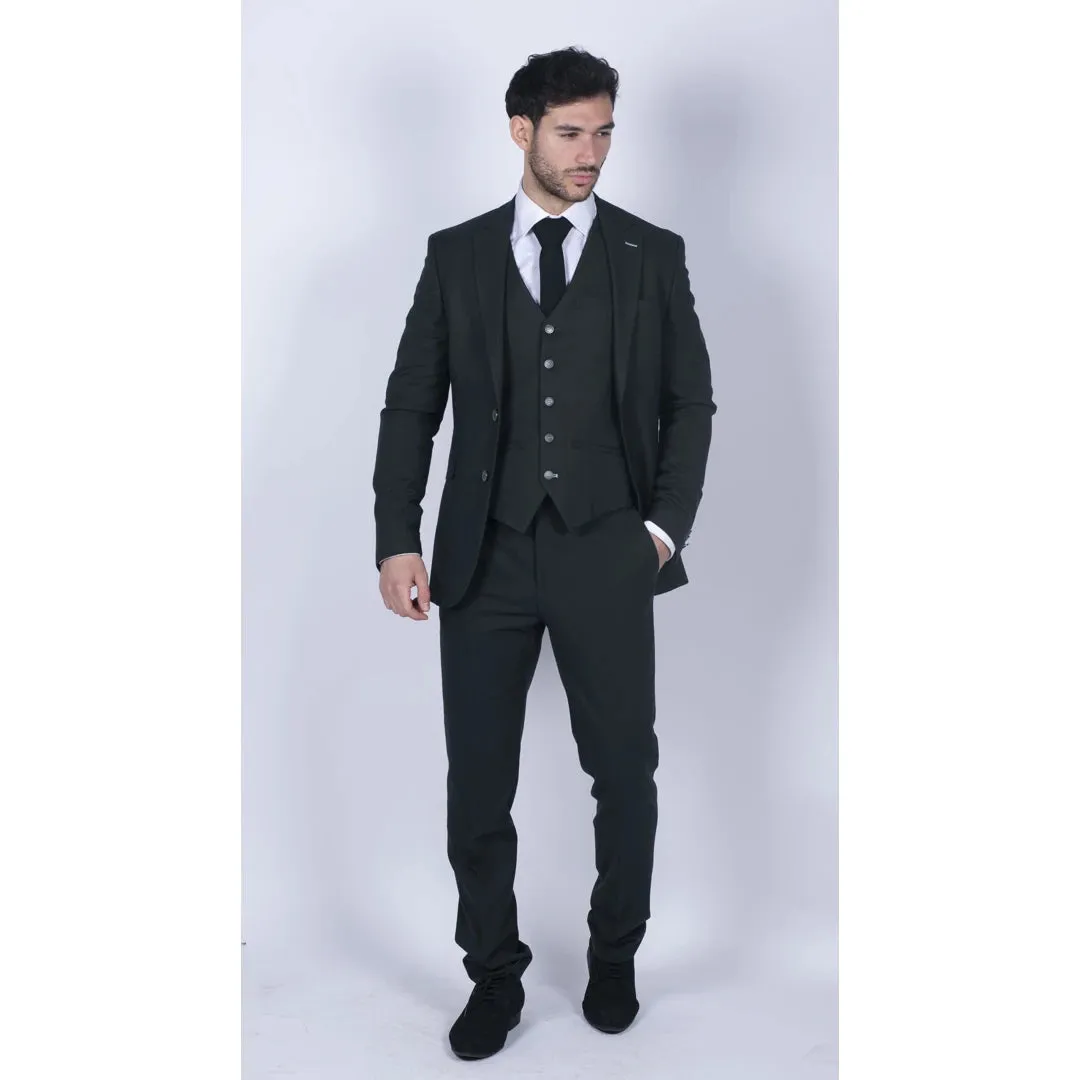 Furious - Men's Tweed Olive Green 3 Piece Suit Classic 1920s Wedding sold by Tru Clothing product image thumbnail 2