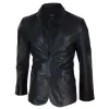 Men's Classic Leather 2 Button Blazer Jacket sold by Tru Clothing