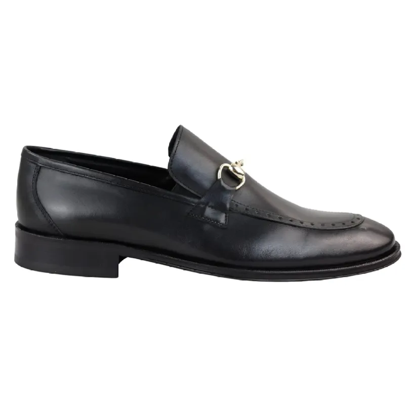 Men's Classic Full Leather Black Moccasin Shoes sold by Tru Clothing