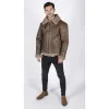 Men's Sheepskin Leather B3 Flying Aviator Brown Teddy Sheep Fur sold by Tru Clothing