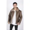 Men's Sheepskin Leather B3 Flying Aviator Brown Teddy Sheep Fur sold by Tru Clothing
