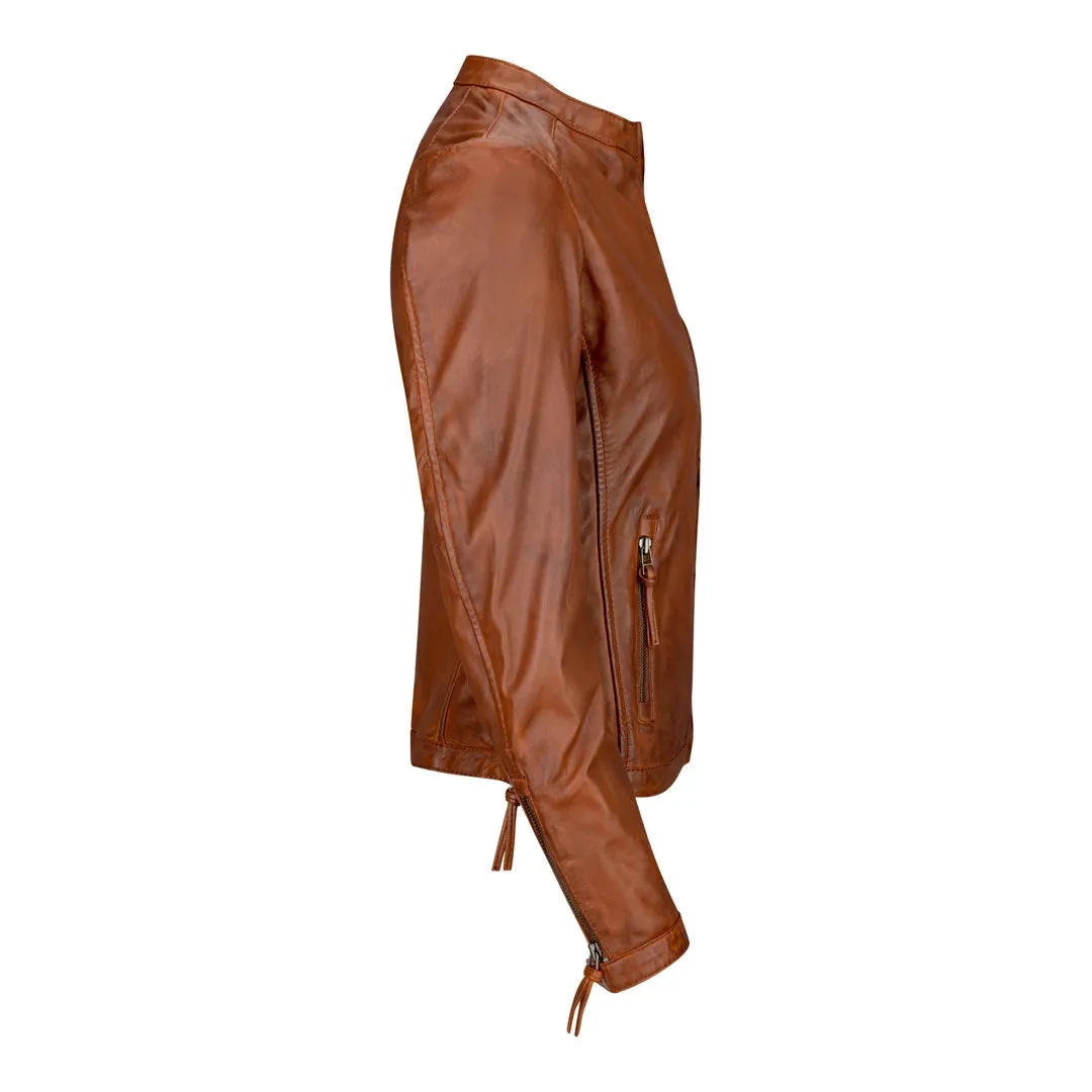 Women's Leather Biker Timber Leather Jacket sold by Tru Clothing product image thumbnail 2