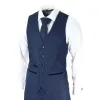 Arthur - Men's Navy Blue 3 Piece Suit Birdseye Suit Wedding Prom Formal Classic sold by Tru Clothing