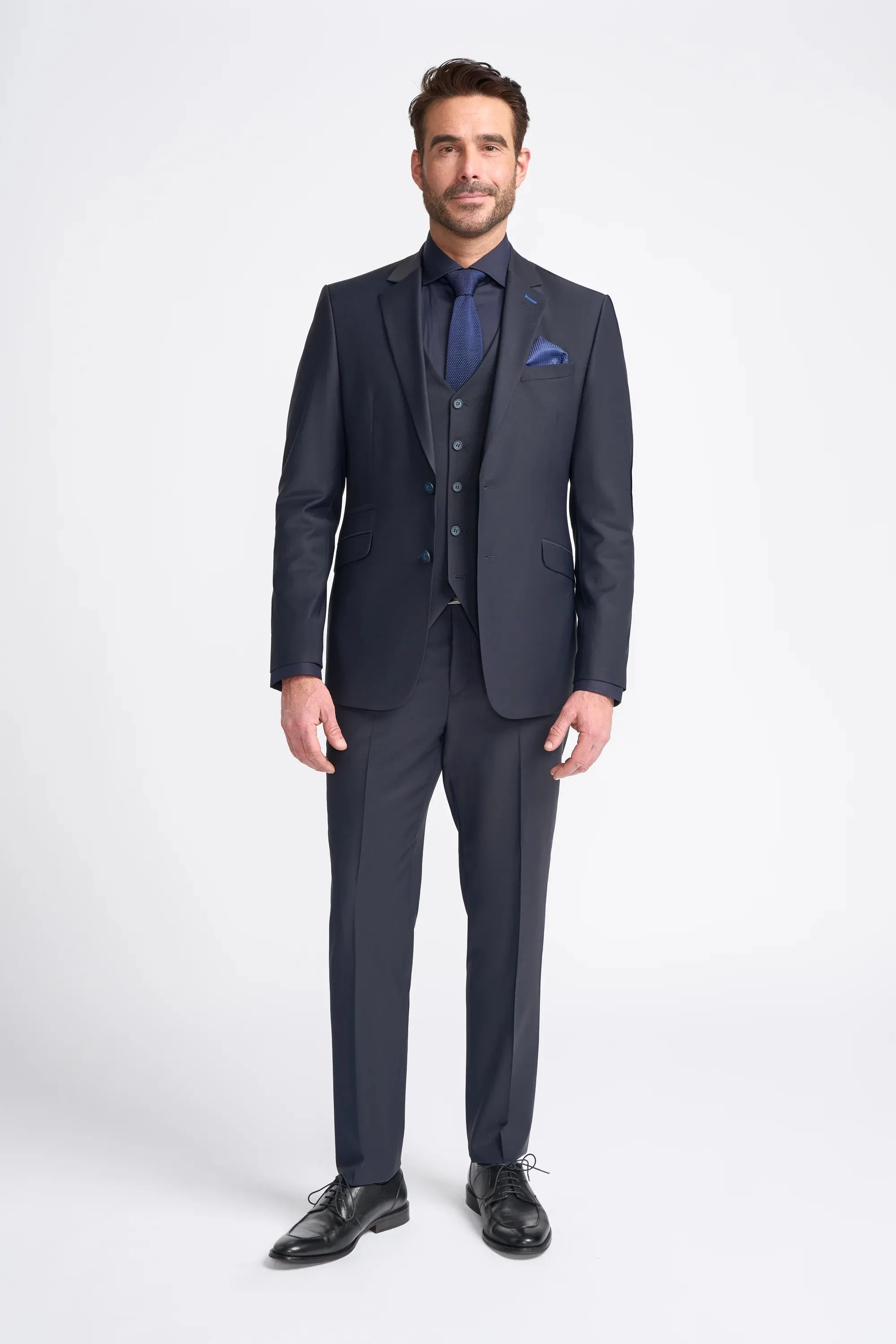 Bond - Men's Dark Navy 3 Piece Tailored Fit Suit sold by Tru Clothing product image thumbnail 2