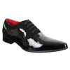 Mens Patent Shiny Suede Leather Shoes Smart Formal Laced Italian Designer sold by Tru Clothing
