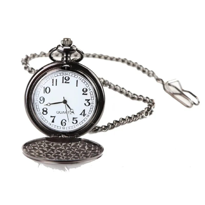 Silver Gold Rose 1920's Classic Blinders Pocket Watch & Chain made by Tru Clothing