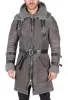 Men's 3/4 Shearling Sheepskin Jacket Grey Long Belt Flying Cockpit sold by Tru Clothing