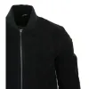 Men's Suede Leather Varsity Bomber College Jacket Classic Camel Black sold by Tru Clothing